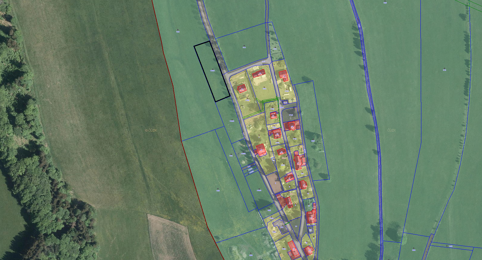 Prodej stavebního pozemku parc. č. 1103/1 o výměře 2353 m² v k.ú. Hony